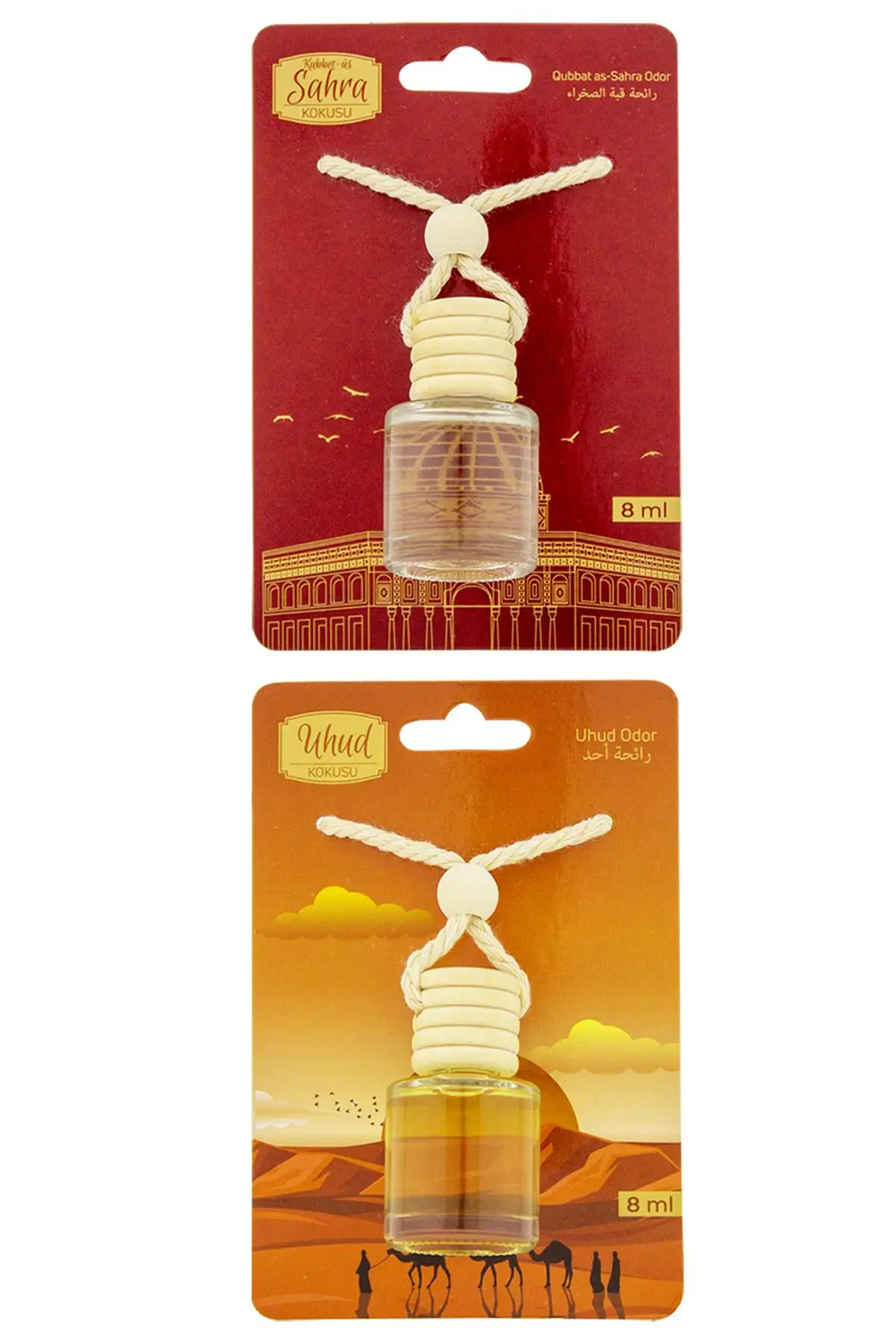 Kubbetüs Sahra Kokusu Ve Uhud Kokusu 8 Ml Araba Kokusu Cam Şişe